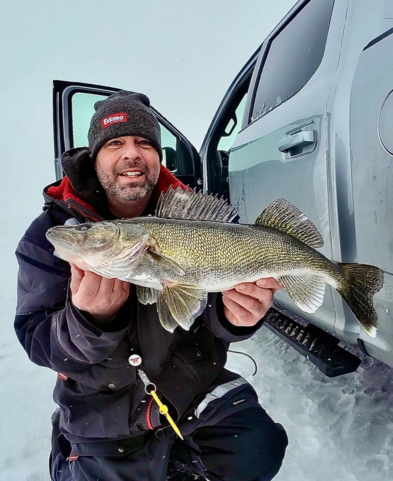 Jarred Rhodes with a big walleye